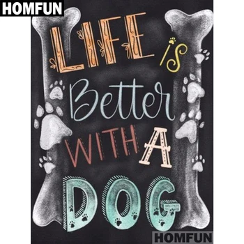HOMFUN Full Square/Round Drill 5D DIY Diamond Painting "Dog Life" 3D Embroidery Cross Stitch 5D Home Decor A01096
HOMFUN Full Square/Round Drill 5D DIY Diamond Painting "Dog Life" 3D Embroidery Cross Stitch 5D Home Decor A01096