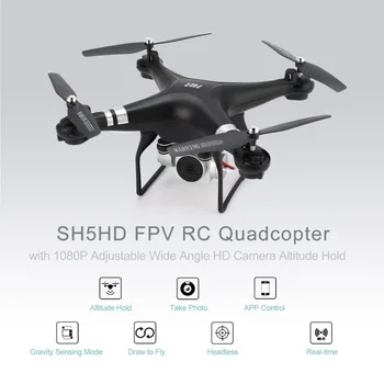 SH5HD 2.4G FPV Drone RC Quadcopter with 1080P Adjustable Wide Angle Wifi HD Camera Live Video Altitude Hold Headless Mode
SH5HD 2.4G FPV Drone RC Quadcopter with 1080P Adjustable Wide Angle Wifi HD Camera Live Video Altitude Hold Headless Mode