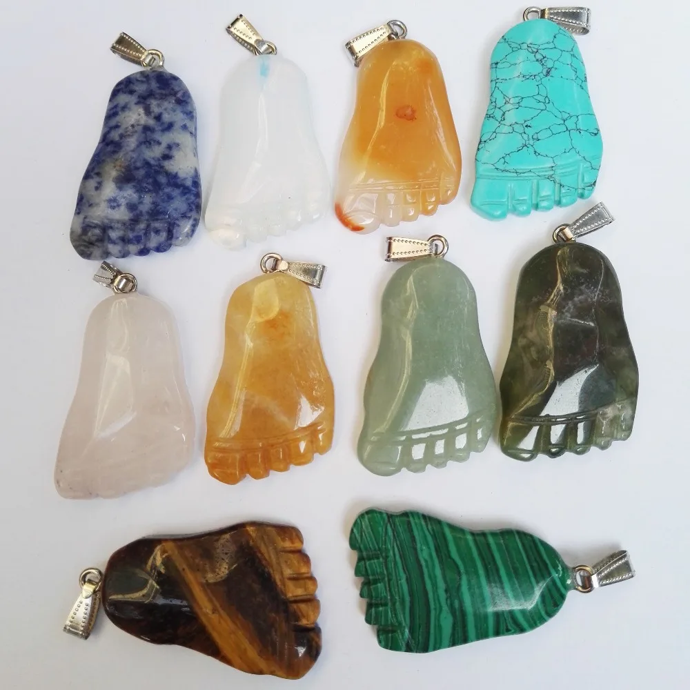 natural stone foot pendants Necklace mixed Fashion feet charms accessories 10pcs/lot free shipping Wholesale
natural stone foot pendants Necklace mixed Fashion feet charms accessories 10pcs/lot free shipping Wholesale