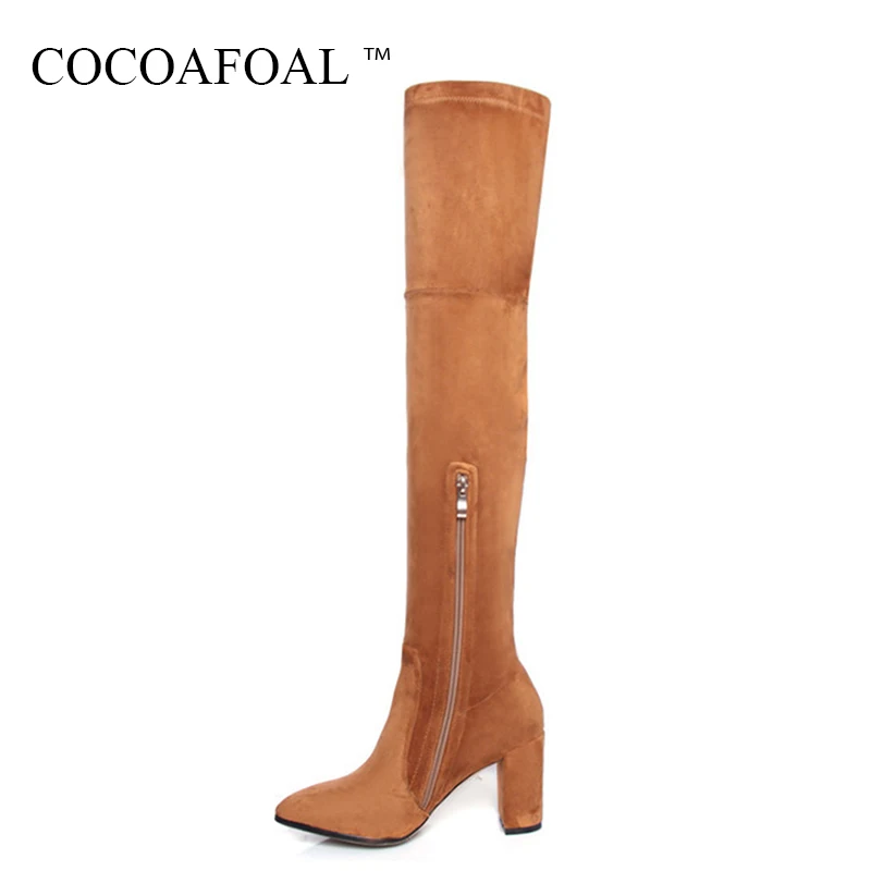 COCOAFOAL Genuine Leather Over The Knee Boots Winter Chelsea Thigh High Boots Plus Size 33 Fashion Black Women High Heeled Shoes
COCOAFOAL Genuine Leather Over The Knee Boots Winter Chelsea Thigh High Boots Plus Size 33 Fashion Black Women High Heeled Shoes