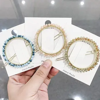 Minimalist Wedding Bridal Round Circle Frog Bobby Pins Women Colored Imitation Crystal Beading Sweet Ponytail Hair Clip Barrette
Minimalist Wedding Bridal Round Circle Frog Bobby Pins Women Colored Imitation Crystal Beading Sweet Ponytail Hair Clip Barrette