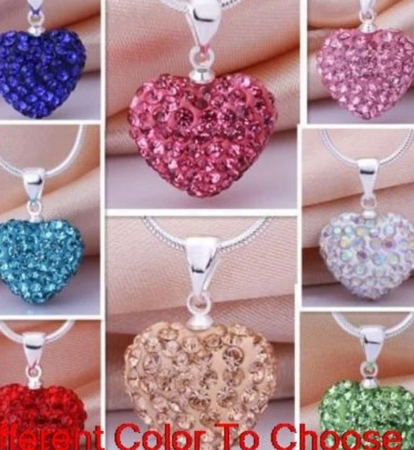 5pcs/lot 10*14mm Mix multicolor white rose silver plated snake chain heart beads crystal necklace women men gift g364
5pcs/lot 10*14mm Mix multicolor white rose silver plated snake chain heart beads crystal necklace women men gift g364
