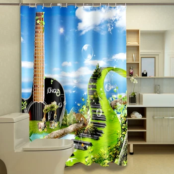Creative Guitar Piano 3D Photo Digital Printing Bath Waterproof Fabric Shower Curtains
Creative Guitar Piano 3D Photo Digital Printing Bath Waterproof Fabric Shower Curtains