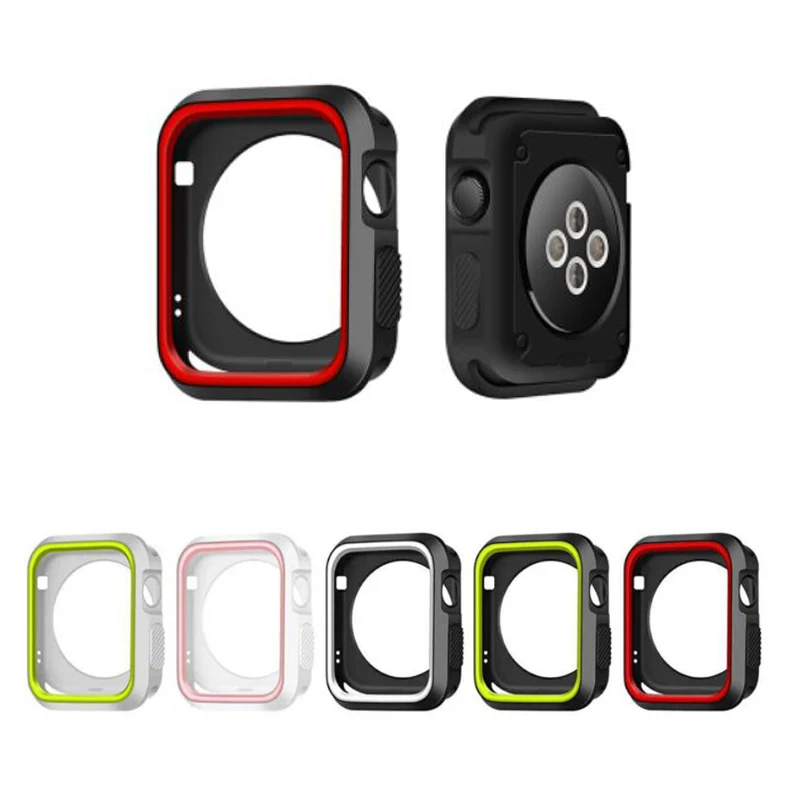 Silicone Watch Case For Apple Watch Series 1/2/3 Cover Hard Protective 42mm 38mm double color For iwatch series 4 40mm 44mm
Silicone Watch Case For Apple Watch Series 1/2/3 Cover Hard Protective 42mm 38mm double color For iwatch series 4 40mm 44mm