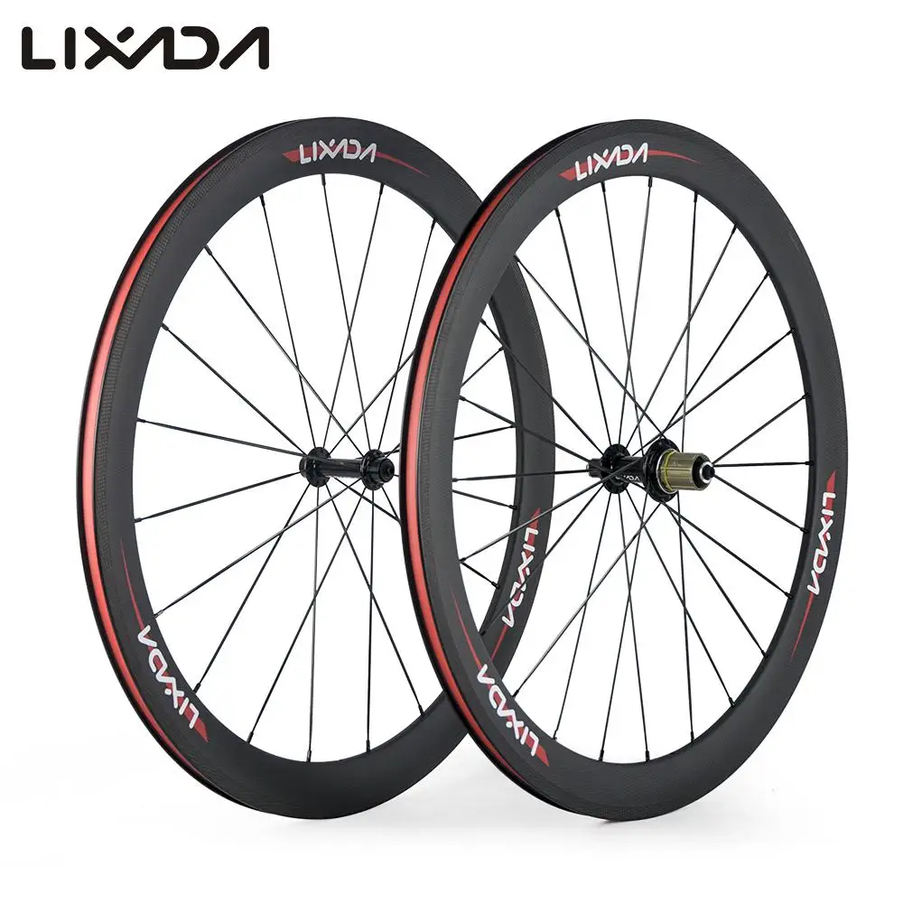 Lixada 50mm 700C 3K Full Carbon Fiber 23mm Width Road Bike Wheelset Clincher Wheels 8/9/10/11 Compatible Speeds 20/24 Holes
Lixada 50mm 700C 3K Full Carbon Fiber 23mm Width Road Bike Wheelset Clincher Wheels 8/9/10/11 Compatible Speeds 20/24 Holes