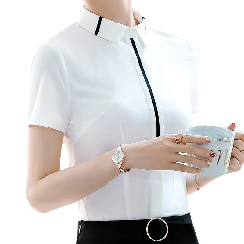 Women blouses and tops summer Ladies white shirt cotton short sleeve blazer office chiffon elegant work suit female plus size
Women blouses and tops summer Ladies white shirt cotton short sleeve blazer office chiffon elegant work suit female plus size