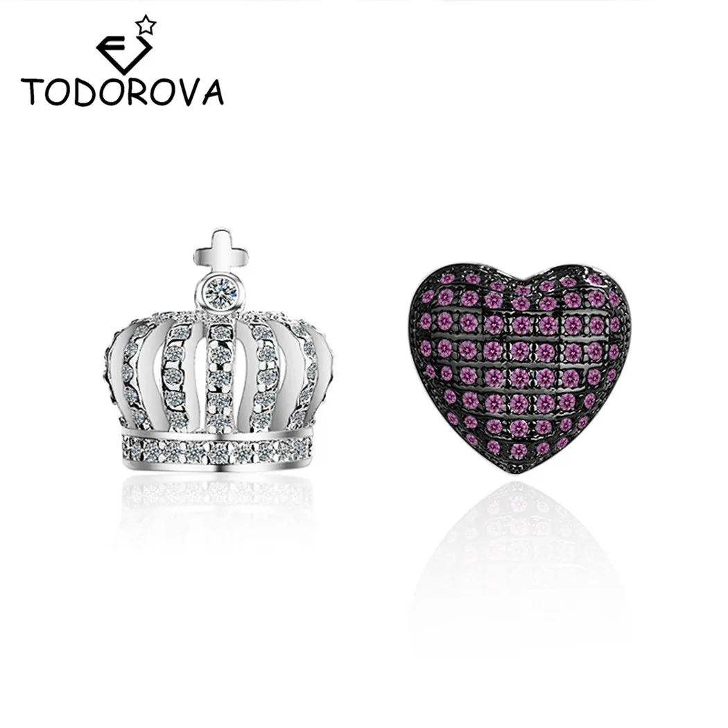 Todorova Asymmetric Crystal Heart Crown Stud Earrings for Women Paved Zircon Earrings Engagement Jewelry
Todorova Asymmetric Crystal Heart Crown Stud Earrings for Women Paved Zircon Earrings Engagement Jewelry