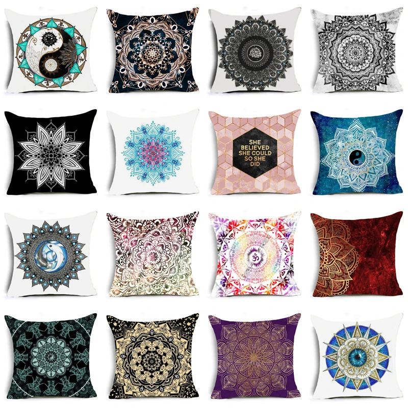 2018 Mandala Polyester Cushion Cover Bohemian Geometric Pillow Case Tai chi Home Decorative Pillow Cover For Sofa Car almofada
2018 Mandala Polyester Cushion Cover Bohemian Geometric Pillow Case Tai chi Home Decorative Pillow Cover For Sofa Car almofada