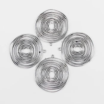 5pcs Large Eddy Vortex Charm Pendant For DIY Jewelry Making Accessories Findings 48x45mm