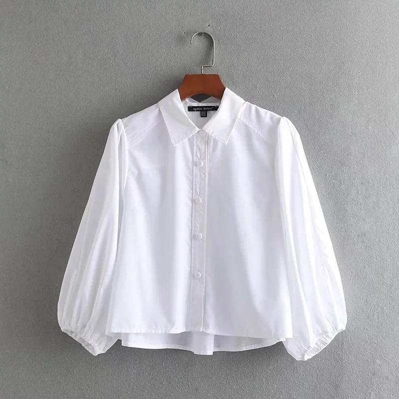 White Female Simple Cotton Shirts Women Lantern Sleeve Blouses Casual Loose Tops 2019 Summer Blusas Mujer S5652
White Female Simple Cotton Shirts Women Lantern Sleeve Blouses Casual Loose Tops 2019 Summer Blusas Mujer S5652