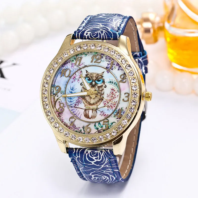 New Fashion Women's Watches Cartoon Drill Blue Owl Couple Diamond Quartz Casual Watch Relogios Femininos Reloj Mujer
New Fashion Women's Watches Cartoon Drill Blue Owl Couple Diamond Quartz Casual Watch Relogios Femininos Reloj Mujer