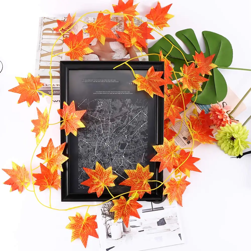 Artificial Maple Leaves Garland Lighted Fall Garland 2.4m Long String Festive Party DIY Decoration
Artificial Maple Leaves Garland Lighted Fall Garland 2.4m Long String Festive Party DIY Decoration