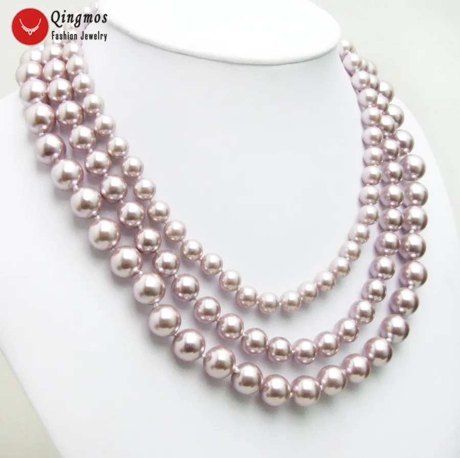 Qingmos Fashion 12mm Purple Sea Shell Pearl Necklace for Women with Sea Shell Pearl Chokers Jewelry 3 Strand 17-19" Chokers 6453
Qingmos Fashion 12mm Purple Sea Shell Pearl Necklace for Women with Sea Shell Pearl Chokers Jewelry 3 Strand 17-19" Chokers 6453