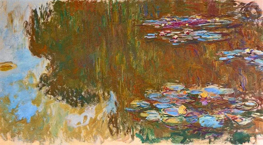 

100% handmade landscape oil painting reproduction on linen canvas,water-lilies-1919-7 by claude monet,Free DHL Shipping