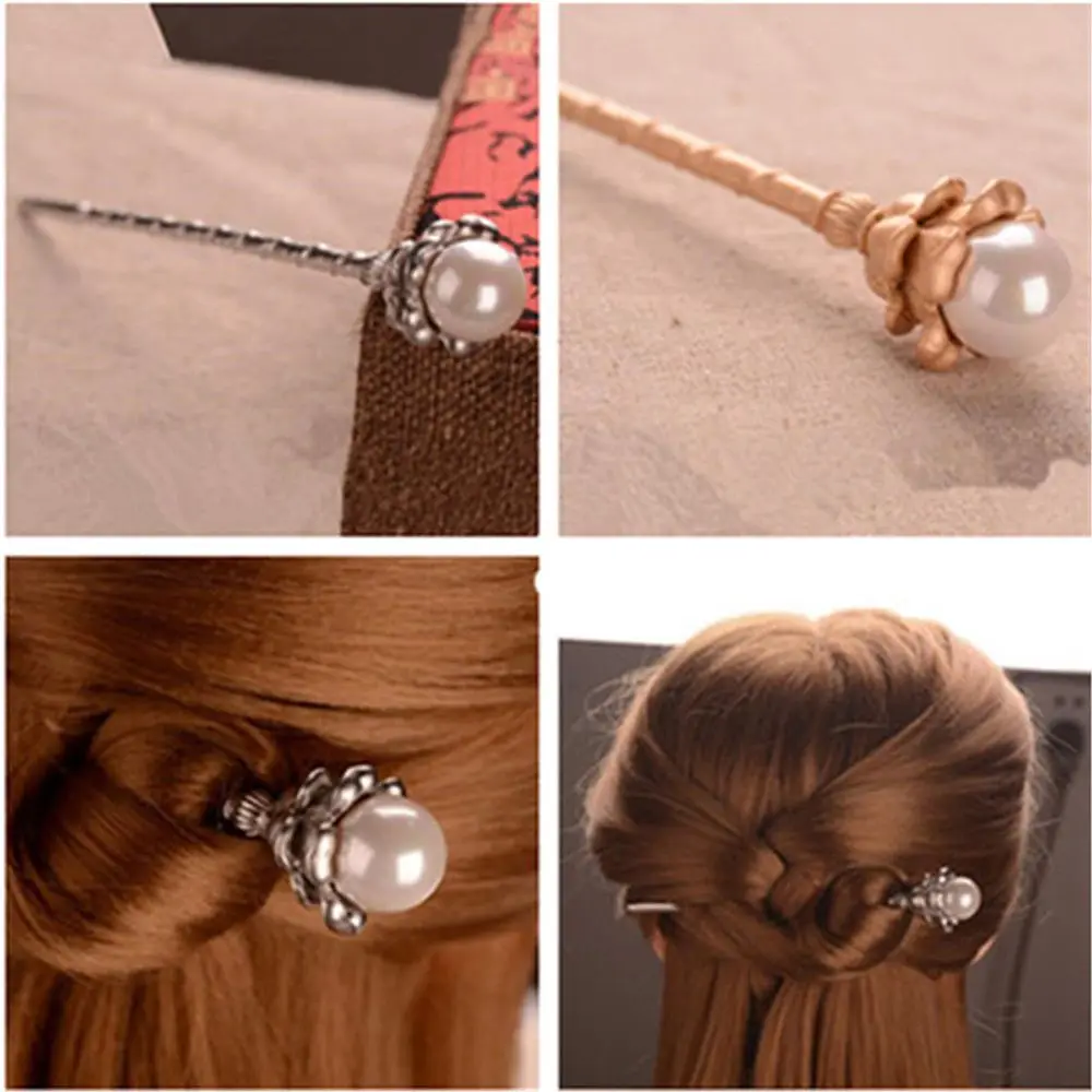 Retro Women Handmade Alloy Pearl Hair Chopsticks Hair Stick Hairpin Chignon Pin Gift
Retro Women Handmade Alloy Pearl Hair Chopsticks Hair Stick Hairpin Chignon Pin Gift