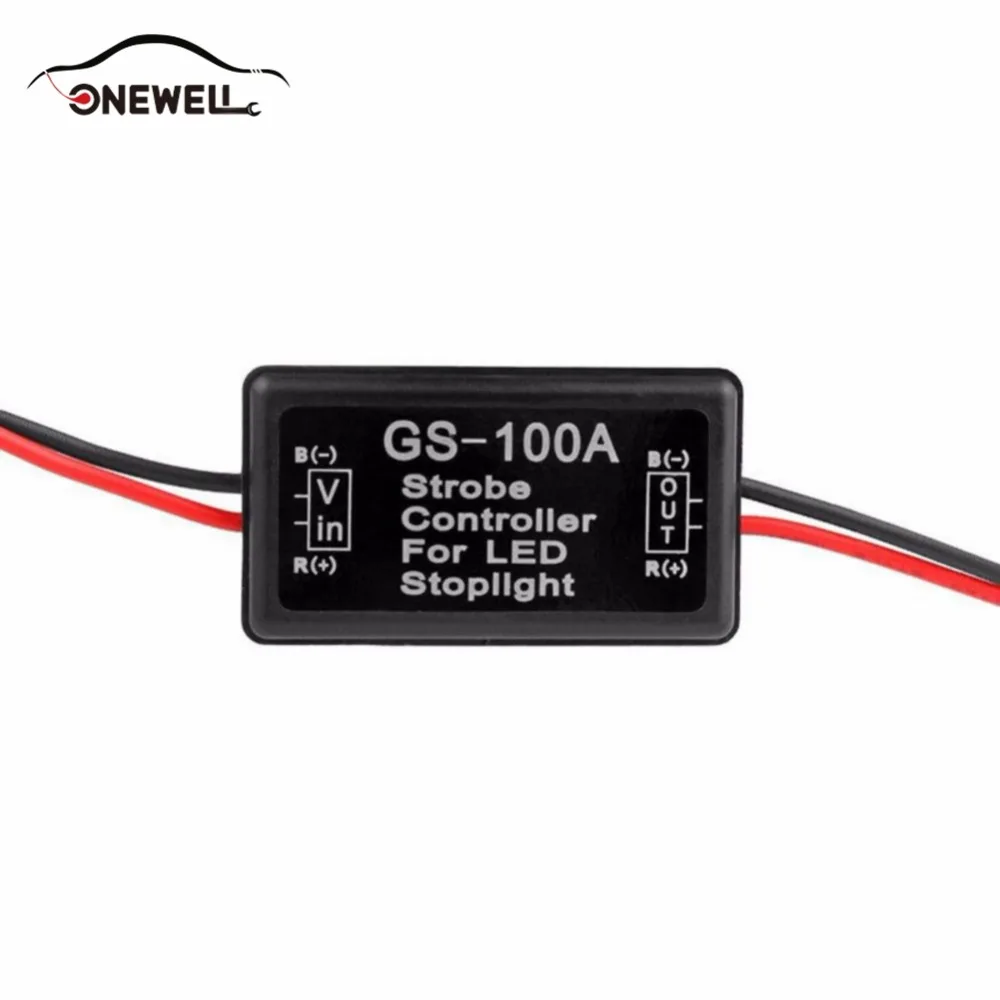ONEWELL 6-30V GS-100A Flash Strobe Controller Flasher Module for Car LED Brake Stop Light Lamp
ONEWELL 6-30V GS-100A Flash Strobe Controller Flasher Module for Car LED Brake Stop Light Lamp