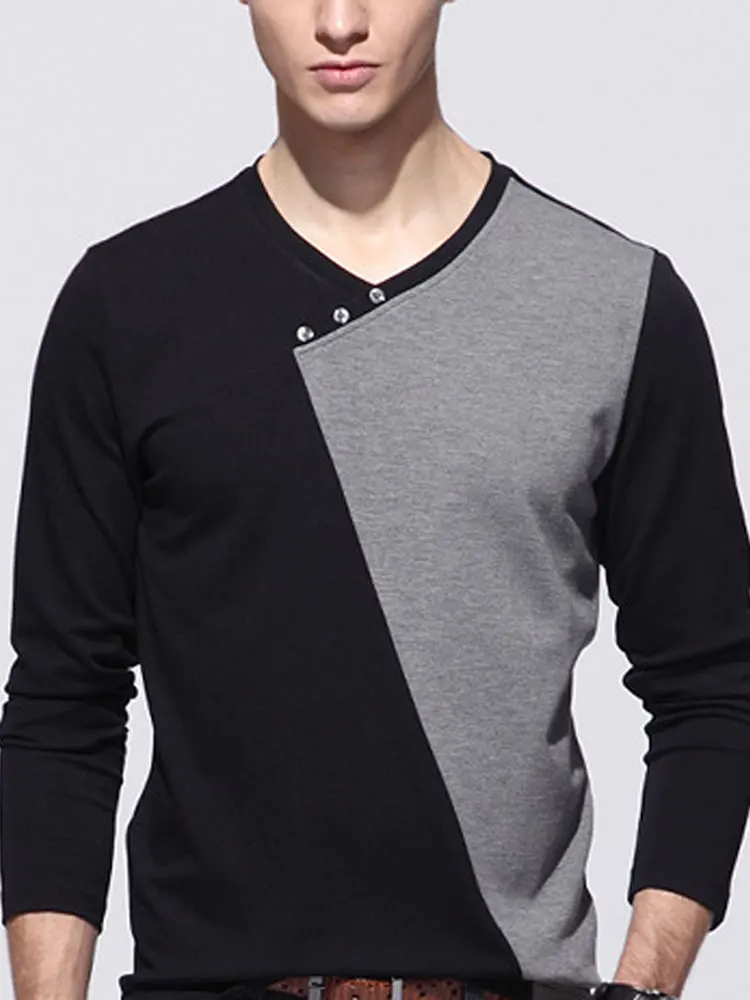 HEE GRAND Large Size 2019 Fasion Men T-shirt New Men Long Sleeve V-Neck Geometric Patchwork Top Solid Casual Shirts MTL1038
HEE GRAND Large Size 2019 Fasion Men T-shirt New Men Long Sleeve V-Neck Geometric Patchwork Top Solid Casual Shirts MTL1038