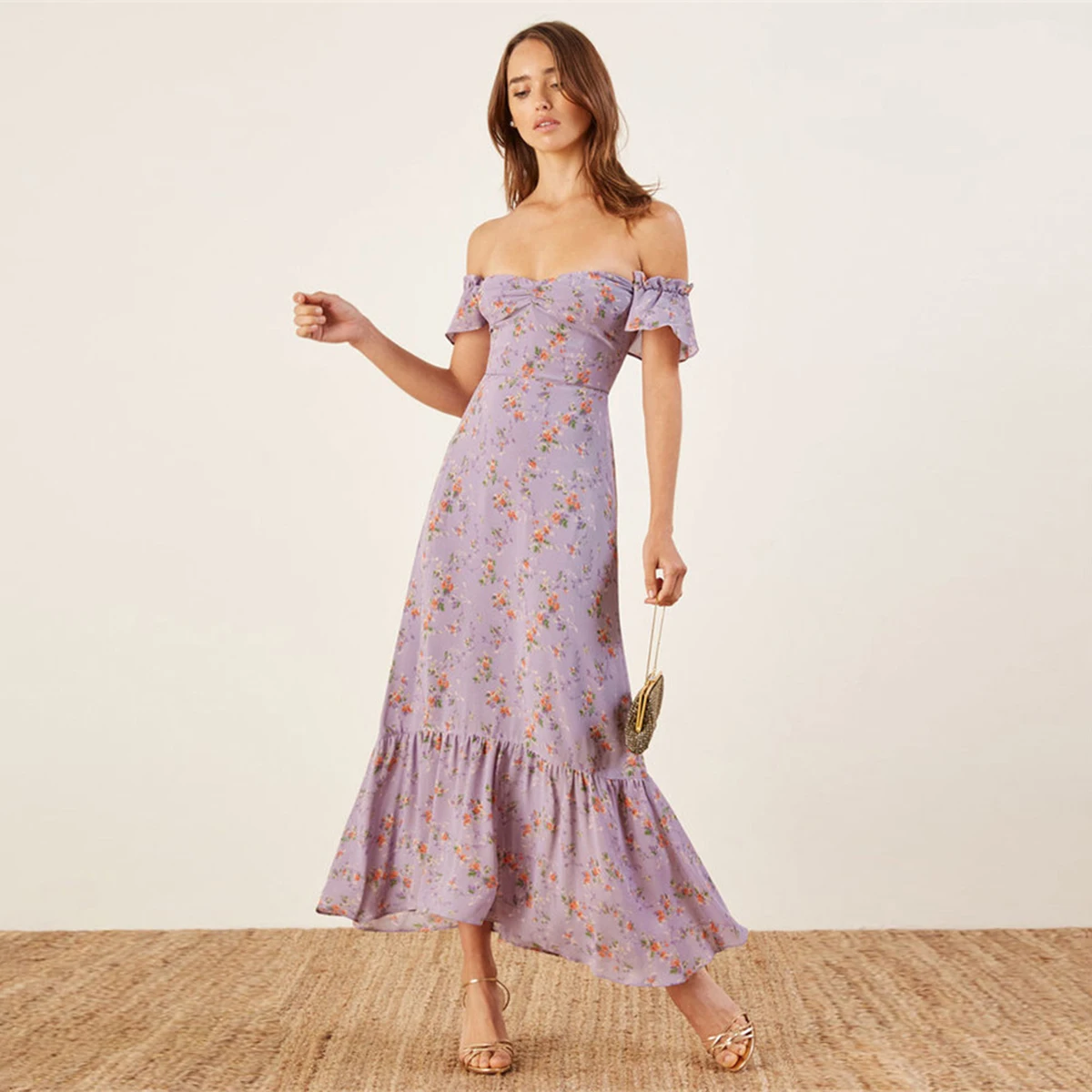 Elegant Floral Chiffon Maxi Dress Women Short Sleeve Strapless Summer Clothes 2019 Ladies Chic Printed Evening Party Long Dress
Elegant Floral Chiffon Maxi Dress Women Short Sleeve Strapless Summer Clothes 2019 Ladies Chic Printed Evening Party Long Dress