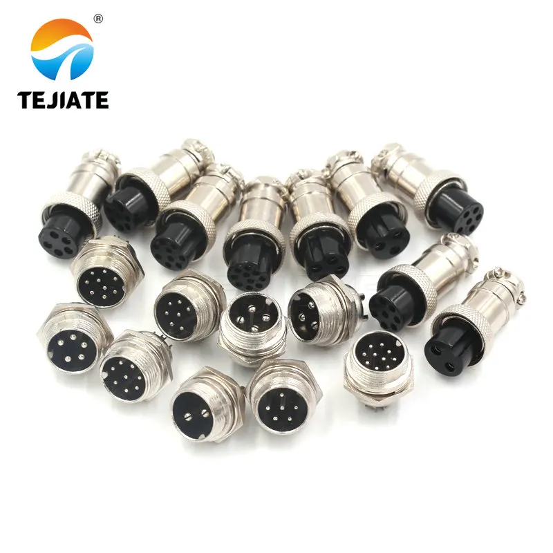 

1set GX16 2/3/4/5/6/7/8/9 Pin Male & Female 16mm L70-78 Circular Aviation Socket Plug Wire Panel Connector