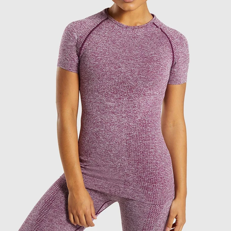Yoga Tops Sports Wear for Women Gym Workout T-Shirts Fitness Clothes Seamless Breathable Tight Quick-drying Super Elastic Jersey
Yoga Tops Sports Wear for Women Gym Workout T-Shirts Fitness Clothes Seamless Breathable Tight Quick-drying Super Elastic Jersey