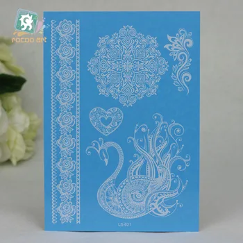 LS621e/Waterproof Temporary Tattoo Stickers Sexy Black Lace Body Art Peacock Phoenix Flower Designs White Tattoo
LS621e/Waterproof Temporary Tattoo Stickers Sexy Black Lace Body Art Peacock Phoenix Flower Designs White Tattoo