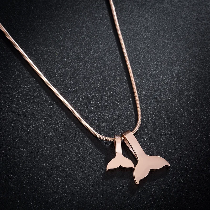 Titanium Steel Fishtail Pendant Dolphin Charms Necklace Classic Rose Gold Anniversary Necklaces For Women Christmas Gifts N18169
Titanium Steel Fishtail Pendant Dolphin Charms Necklace Classic Rose Gold Anniversary Necklaces For Women Christmas Gifts N18169