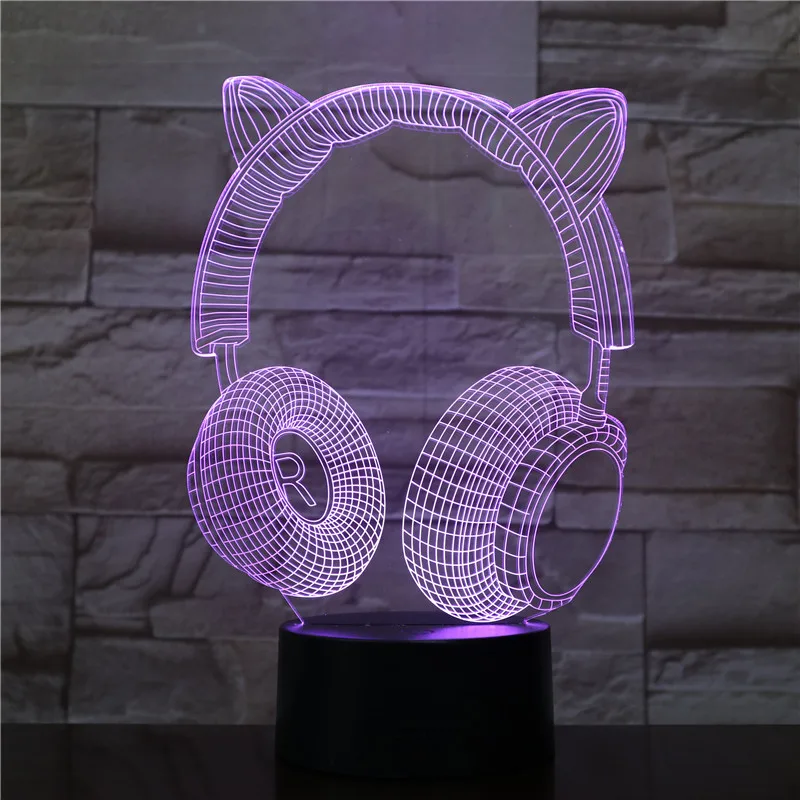 3d Led Night Light Headset Home Decor Illusion Light Cute Earphone Led Table Lamp with Touch Switch Base for Kids Child Gift
3d Led Night Light Headset Home Decor Illusion Light Cute Earphone Led Table Lamp with Touch Switch Base for Kids Child Gift