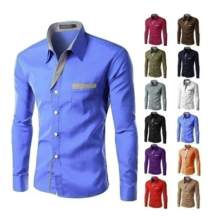 15 Colors Fashion Mens Casual Slim Fit Long Sleeve Casual Dress Shirts Autumn WInter Outwear Plus Size S-XXXXL
15 Colors Fashion Mens Casual Slim Fit Long Sleeve Casual Dress Shirts Autumn WInter Outwear Plus Size S-XXXXL