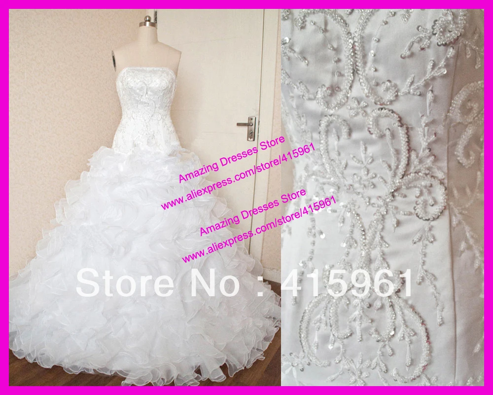 Real Luxury Beaded Organza Ruffles Bridal Wedding Dress Ball Gown Lace Up Back W1450
Real Luxury Beaded Organza Ruffles Bridal Wedding Dress Ball Gown Lace Up Back W1450