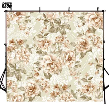 DAWNKNOW Flower Vinyl Photography Background For Newborn Damask New Fabric Polyester Backdrop For Wedding Photo Studio F1185