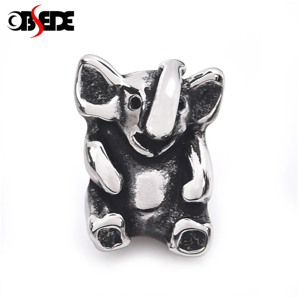 Stainless Steel European Beads Hole 5.5mm Metal Animal Bead Elephant Blacken for DIY Men Bracelet Accessories Jewelry Making
Stainless Steel European Beads Hole 5.5mm Metal Animal Bead Elephant Blacken for DIY Men Bracelet Accessories Jewelry Making
