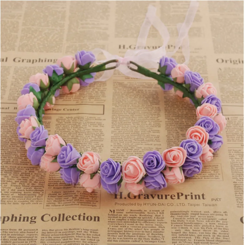 Purple Blue White Yellow Foam Flower Crown Garland Artificial Flower Hair Accessories Headband floral Princess Headwear Bands
Purple Blue White Yellow Foam Flower Crown Garland Artificial Flower Hair Accessories Headband floral Princess Headwear Bands