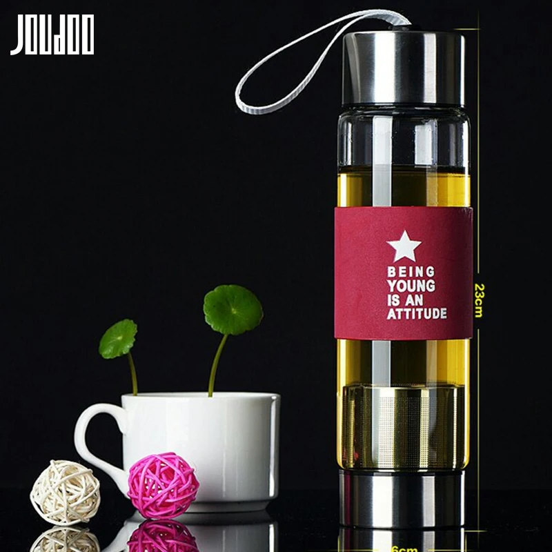 JOUDOO 450ml Portable Glass Water Bottles Glass Bottle with Stainless Steel Tea Infuser Filter Glass Sport Water Tumbler Gift 35
JOUDOO 450ml Portable Glass Water Bottles Glass Bottle with Stainless Steel Tea Infuser Filter Glass Sport Water Tumbler Gift 35
