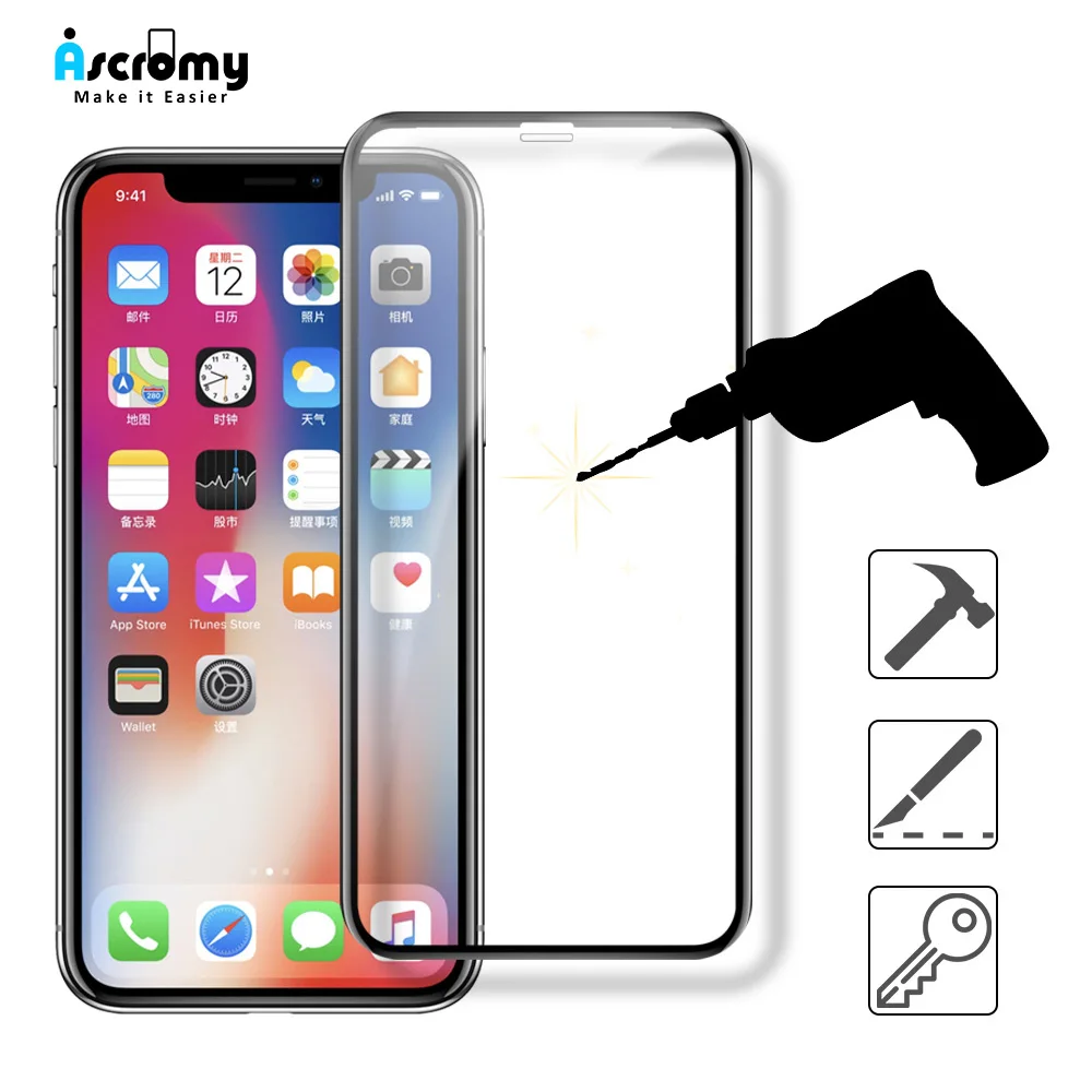 Ascromy Full Cover Tempered Glass For iPhone XR X XS MAX 6 6s 7 8 plus Protective Tempered Glass Anti-Scratch Film Accessories
Ascromy Full Cover Tempered Glass For iPhone XR X XS MAX 6 6s 7 8 plus Protective Tempered Glass Anti-Scratch Film Accessories