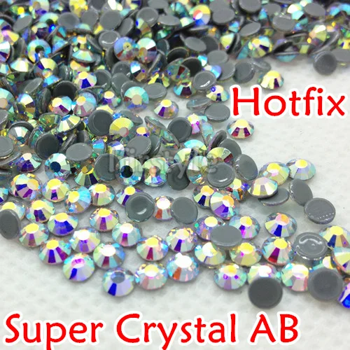 

AAAAA Top Quality Super Bling SS3~SS50 Crystal Clear AB Hot Fix Stone Beads Flatback Iron On Hotfix Strass