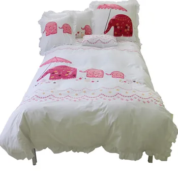 Free shipping 3pcs children cartoon 100%cotton embroidery elephant princess bed for kids girl bedding set single twin size
Free shipping 3pcs children cartoon 100%cotton embroidery elephant princess bed for kids girl bedding set single twin size