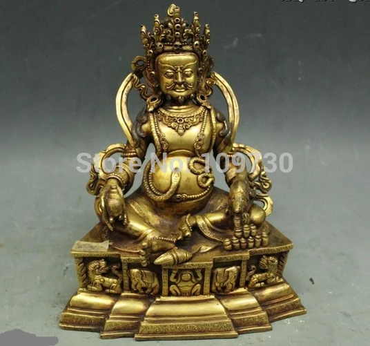 002714 9"Tibet Temple Buddhism Purple Bronze 24K Gold Money Jambhala Buddha Statue
002714 9"Tibet Temple Buddhism Purple Bronze 24K Gold Money Jambhala Buddha Statue