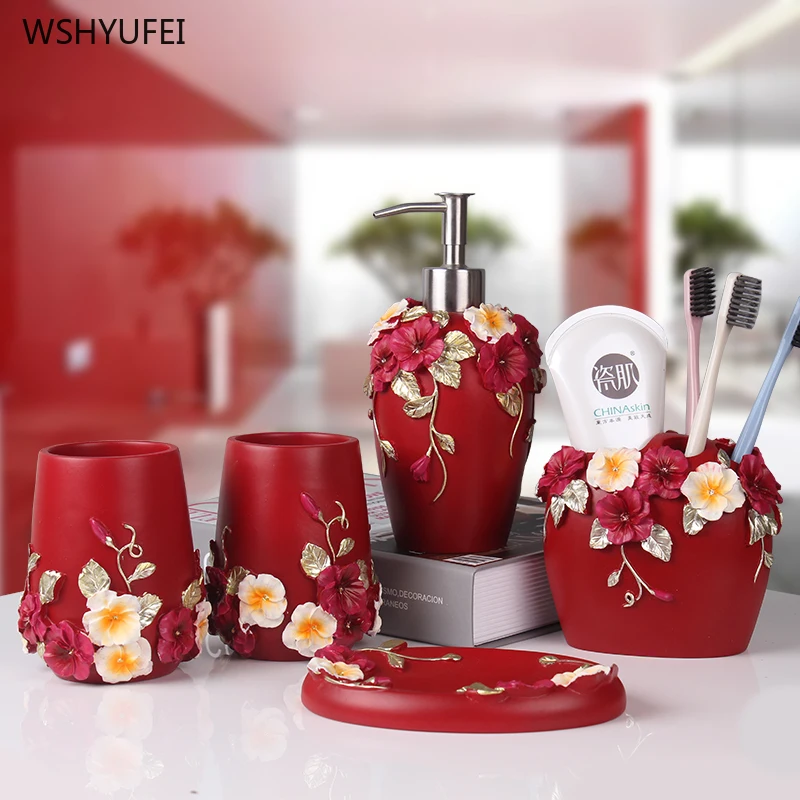 5 Pcs Direct sales romantic manor home bathroom wash set wash cup brush teeth mouth cup married newlywed housewarming gift
5 Pcs Direct sales romantic manor home bathroom wash set wash cup brush teeth mouth cup married newlywed housewarming gift