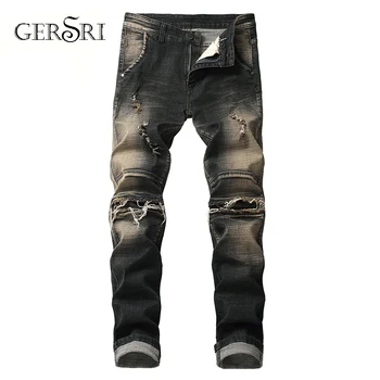 Gersri High Quality Hip Hop Men Jeans Slim Skinny Multi Hole High Quality Denim Distressed Brand Casual Pants For Men
Gersri High Quality Hip Hop Men Jeans Slim Skinny Multi Hole High Quality Denim Distressed Brand Casual Pants For Men