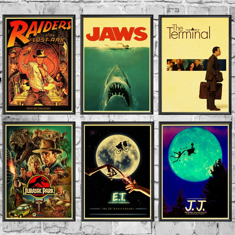 Spielberg Classic films Retro Poster Prints High Quality Wall Stickers For Living Room Home Decoration
Spielberg Classic films Retro Poster Prints High Quality Wall Stickers For Living Room Home Decoration
