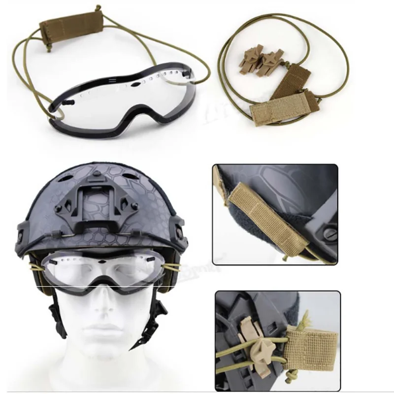 Cycling Tactical Airsoft Adapter Adaptation Line Rope Hunting Cycling Helmet Sunglass Line for Goggles Fast Helmet Rail
Cycling Tactical Airsoft Adapter Adaptation Line Rope Hunting Cycling Helmet Sunglass Line for Goggles Fast Helmet Rail