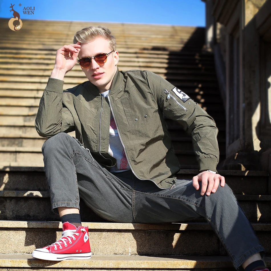 Aoliwen 2018 Spring New Best-Selling Long-Sleeved Jacket Men's Slim Zipper Fashion Gray Head Pattern According To Male Jacket
Aoliwen 2018 Spring New Best-Selling Long-Sleeved Jacket Men's Slim Zipper Fashion Gray Head Pattern According To Male Jacket