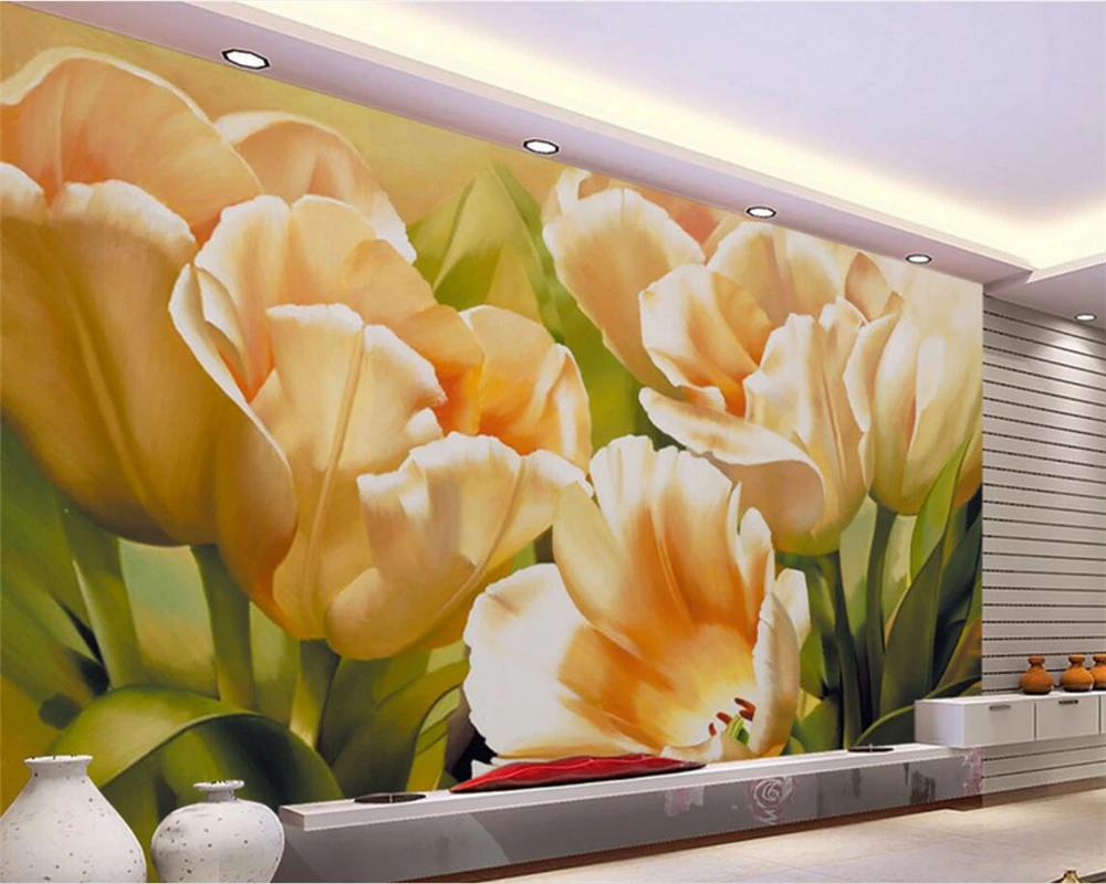 Beibehang Custom 3d photo wallpaper tulip oil painting wallpaper kitchen living room bedroom TV wallpaper modern painting mural
Beibehang Custom 3d photo wallpaper tulip oil painting wallpaper kitchen living room bedroom TV wallpaper modern painting mural