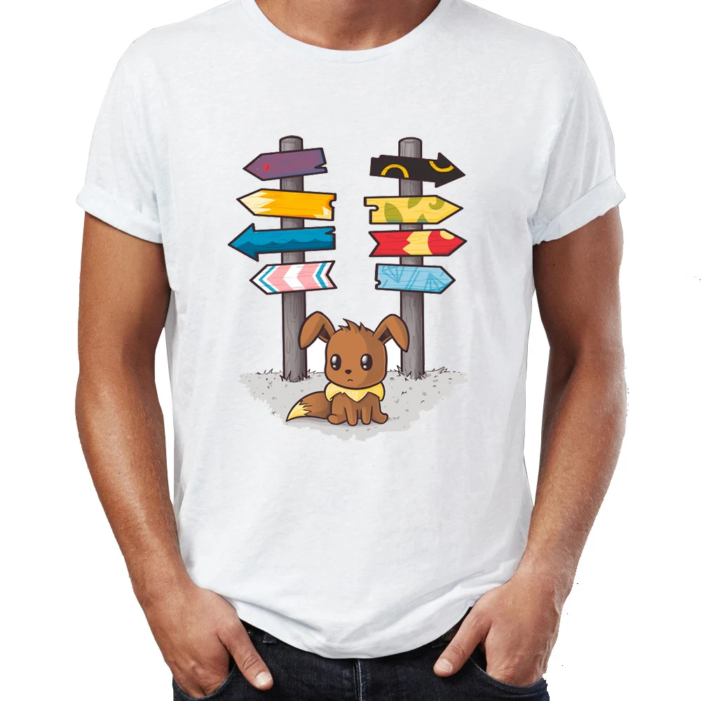 Summer Men's T-shirt Pokemon Eevee Which Way To Go Awesome Artwork Printed Tshirt Cool Tees Tops Harajuku Streetwear
Summer Men's T-shirt Pokemon Eevee Which Way To Go Awesome Artwork Printed Tshirt Cool Tees Tops Harajuku Streetwear
