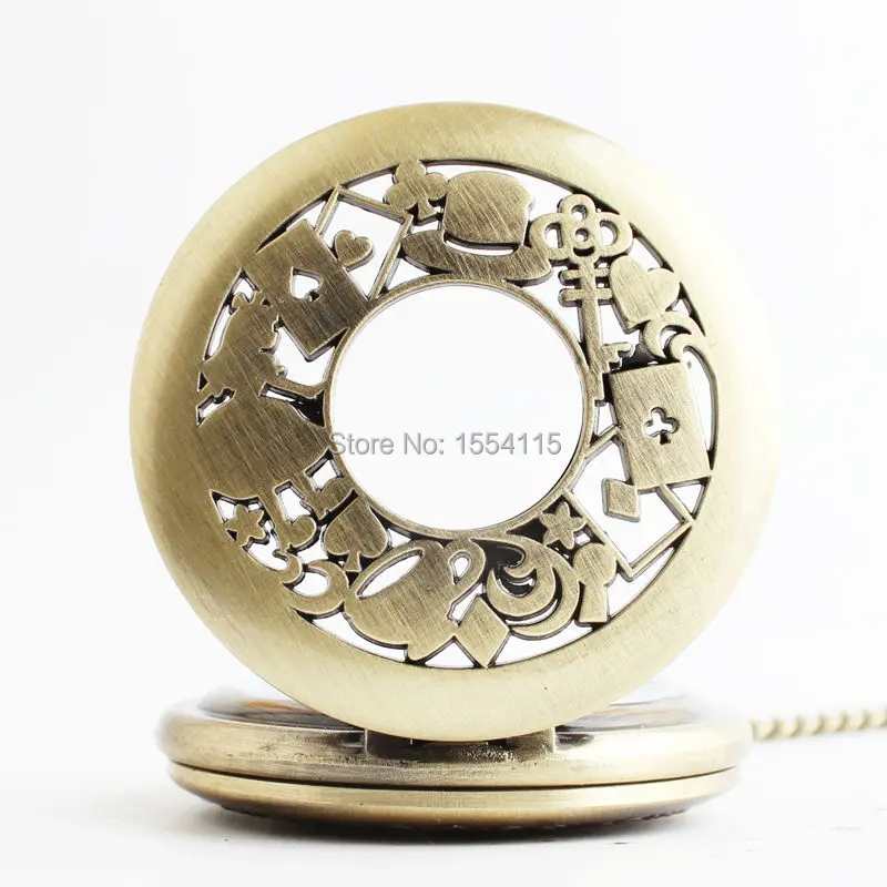 100pcs/lot Hot Sale Bronze Quartz Pocket Watch Top Quality Analog Alice in Wonderland Flip Pocket Watches Wholesale
100pcs/lot Hot Sale Bronze Quartz Pocket Watch Top Quality Analog Alice in Wonderland Flip Pocket Watches Wholesale