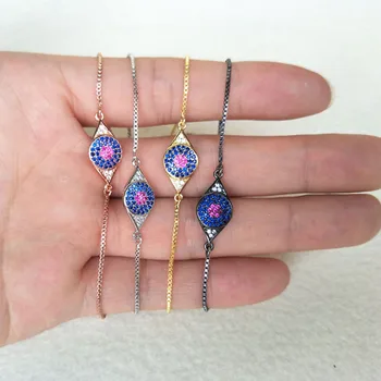 wholesale 10 Pcs Turkish Style Micro pave CZ zircon Evil Eye charm adjustable chain Macrame bracelets for women BG94
wholesale 10 Pcs Turkish Style Micro pave CZ zircon Evil Eye charm adjustable chain Macrame bracelets for women BG94