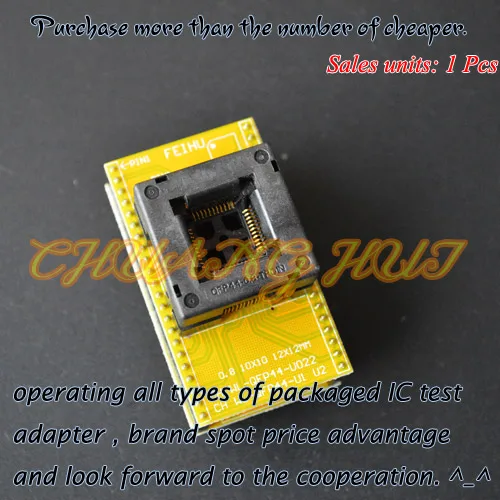 Special offer IC TEST QFP44 to DIP44 programmer adapter TQFP44 LQFP44 test socket Pitch=0.8mm Size=10mmX10mm 12mmx12mm
Special offer IC TEST QFP44 to DIP44 programmer adapter TQFP44 LQFP44 test socket Pitch=0.8mm Size=10mmX10mm 12mmx12mm