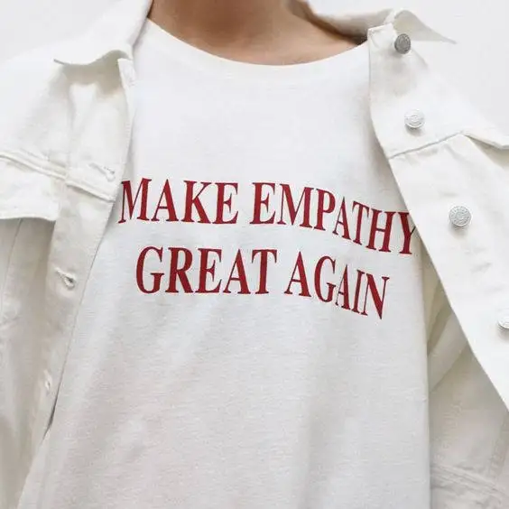 MAKE EMPATHY GREAT AGAIN T-Shirt Casual Cotton Tees Red Letetr Printed Tops Hight Quality Hipster shirts Tumblr Top t shirt
MAKE EMPATHY GREAT AGAIN T-Shirt Casual Cotton Tees Red Letetr Printed Tops Hight Quality Hipster shirts Tumblr Top t shirt