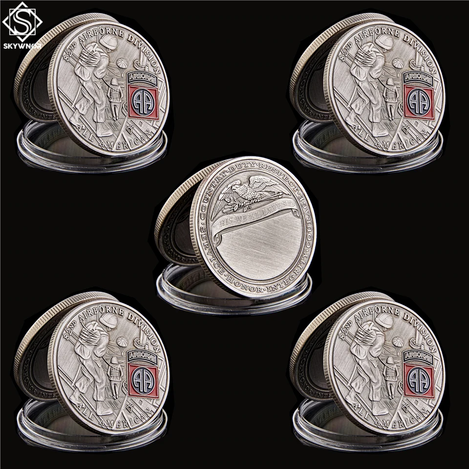 5PCS/Lot 82nd Airborne Division Anniversary All American Eagle Army Challenge Coin
5PCS/Lot 82nd Airborne Division Anniversary All American Eagle Army Challenge Coin
