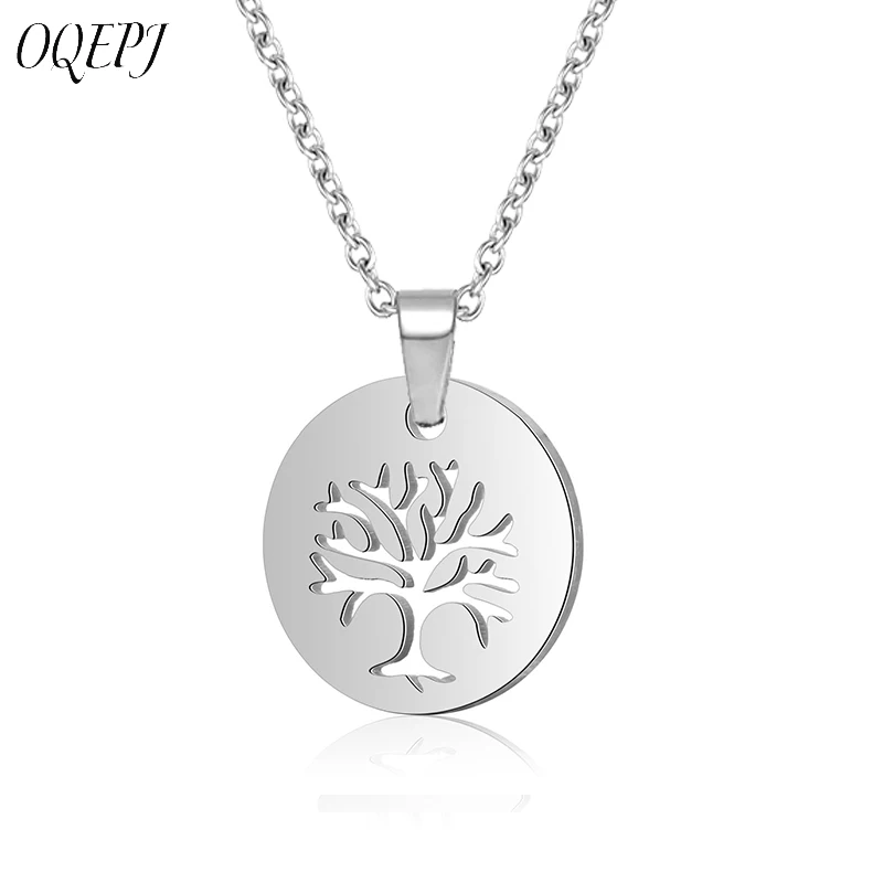 OQEPJ Trendy Round Hollow Tree of Life Shape Necklace Pendant Stainless Steel Simple Design Necklaces For Women Pendants Jewelry
OQEPJ Trendy Round Hollow Tree of Life Shape Necklace Pendant Stainless Steel Simple Design Necklaces For Women Pendants Jewelry